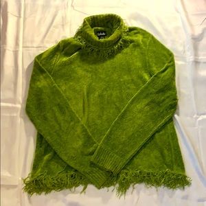 Green Sweater w/ Frill Detailing